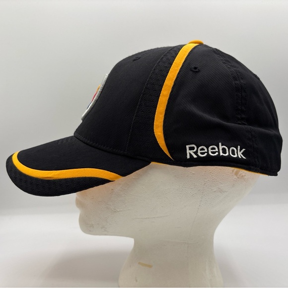 Pittsburgh Steelers NFL Reebok Black/Yellow Onfield Large/XL Flex Fit Fitted Hat - Picture 4 of 15